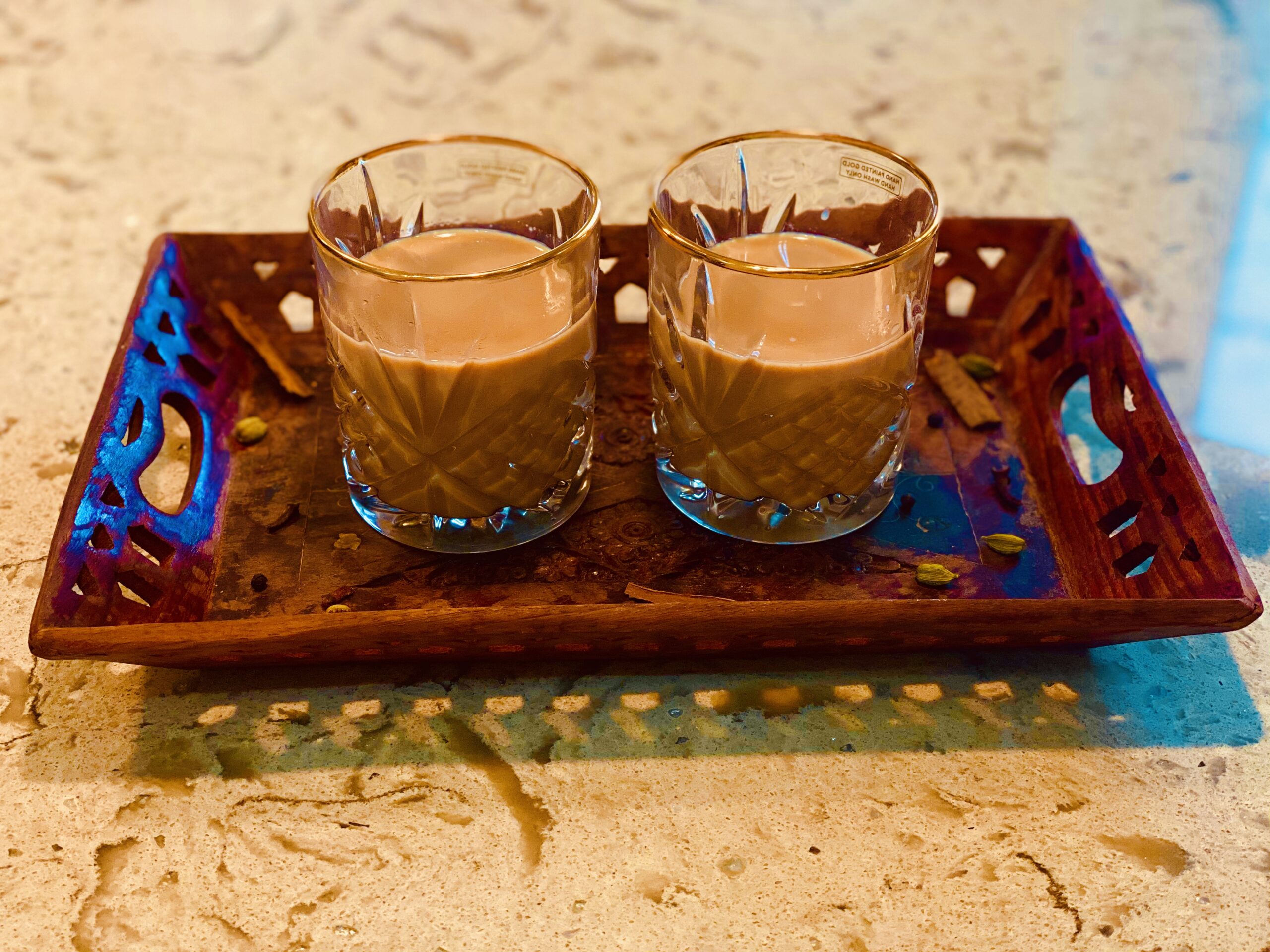 Indian tea recipe, homemade chai, cutting chai