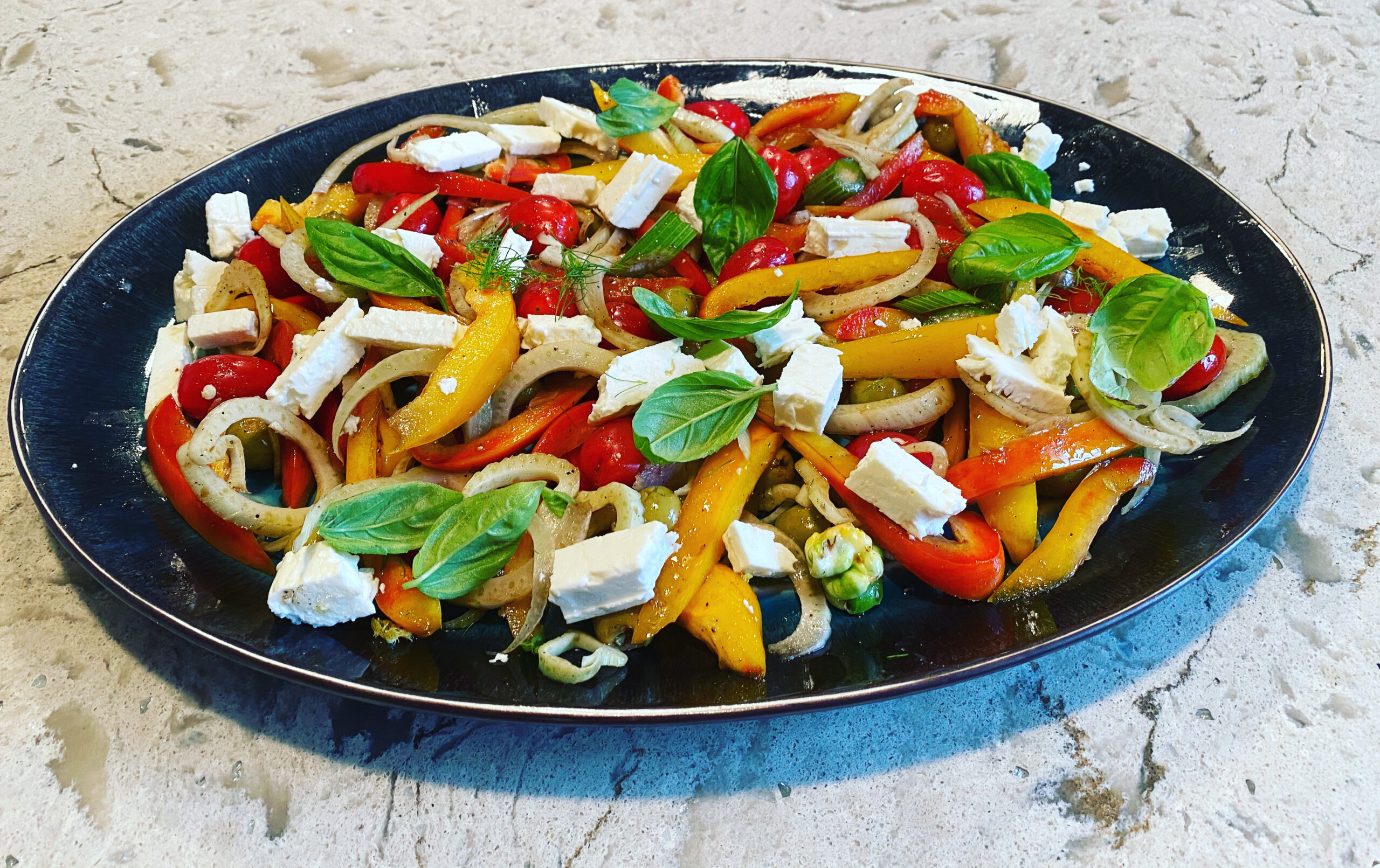 Sweet Bell Pepper Salad With Feta Cheese | Relish Delish