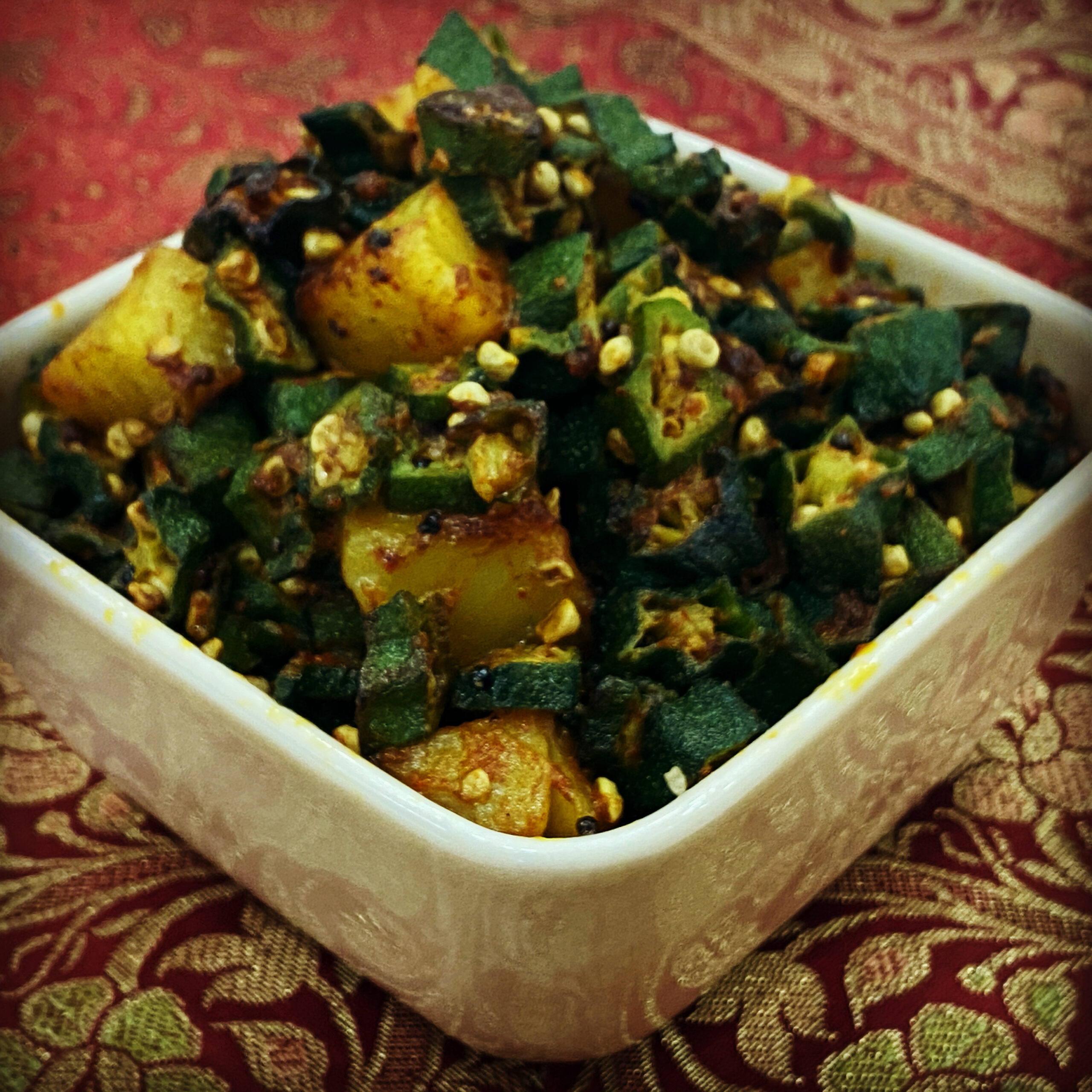 Aloo Bhindi (Okra with Potatoes) | Relish Delish